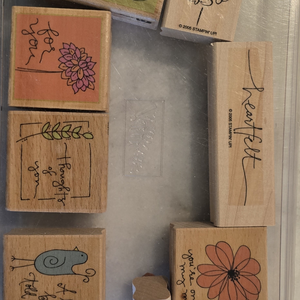 Wooden Stamp Set - Mixed Lot See Pictures For More Details